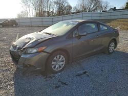 Salvage cars for sale at Gastonia, NC auction: 2012 Honda Civic LX