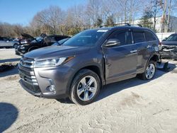 Salvage cars for sale at North Billerica, MA auction: 2019 Toyota Highlander Limited