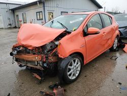 Salvage cars for sale at Pekin, IL auction: 2014 Toyota Prius C