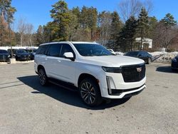 Salvage cars for sale at North Billerica, MA auction: 2021 Cadillac Escalade Sport