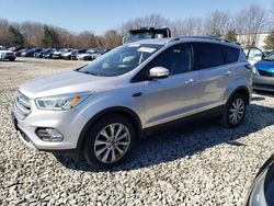 Salvage cars for sale at North Billerica, MA auction: 2017 Ford Escape Titanium