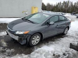 2012 Honda Civic LX en venta en Cookstown, ON