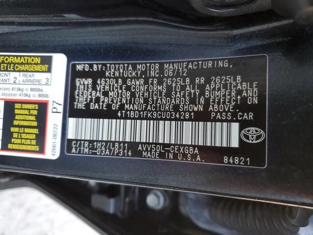 2012 Toyota Camry Hybrid