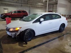 Salvage cars for sale at York Haven, PA auction: 2012 Honda Civic LX