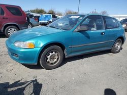 Salvage cars for sale at Sacramento, CA auction: 1993 Honda Civic DX