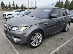 Salvage cars for sale at Rancho Cucamonga, CA auction: 2016 Land Rover Range Rover Sport HSE