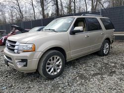 Salvage cars for sale at Waldorf, MD auction: 2017 Ford Expedition Limited