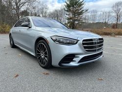 Salvage cars for sale at North Billerica, MA auction: 2021 Mercedes-Benz S 580 4matic