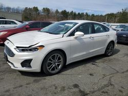 Salvage cars for sale at Exeter, RI auction: 2019 Ford Fusion SEL