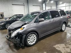 Salvage cars for sale at Ham Lake, MN auction: 2015 Toyota Sienna XLE