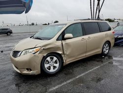 Salvage cars for sale at Van Nuys, CA auction: 2012 Toyota Sienna LE