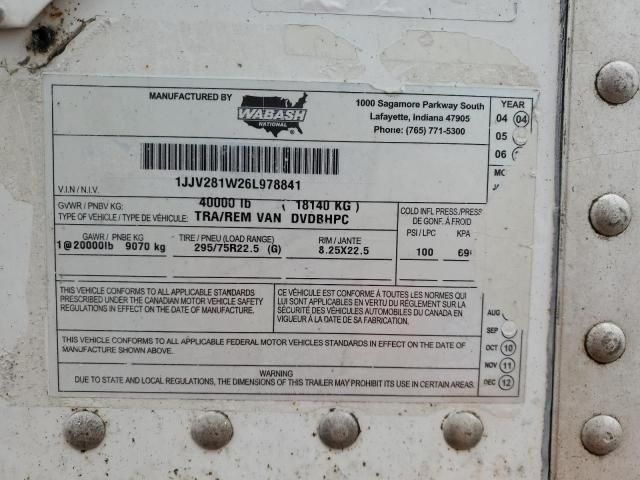 2006 Wabash 28 DRY Van Trailer