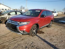 Salvage cars for sale at Pekin, IL auction: 2016 Mitsubishi Outlander SE