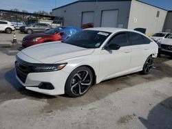 Salvage cars for sale at New Orleans, LA auction: 2021 Honda Accord Sport