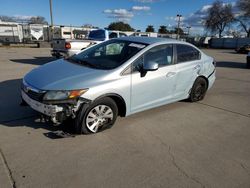 Salvage cars for sale at Sacramento, CA auction: 2012 Honda Civic LX