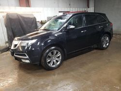 Salvage cars for sale at Elgin, IL auction: 2010 Acura MDX Advance