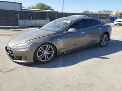 Salvage cars for sale at Orlando, FL auction: 2015 Tesla Model S 85