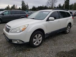 Salvage cars for sale at Graham, WA auction: 2011 Subaru Outback 2.5I Premium