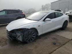 Salvage cars for sale at Sacramento, CA auction: 2015 Tesla Model S 85D