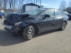 Salvage cars for sale at East Granby, CT auction: 2015 Honda Civic EXL