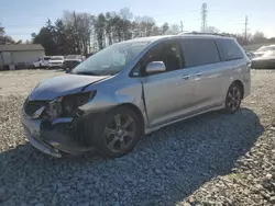 Salvage cars for sale at Mebane, NC auction: 2016 Toyota Sienna SE