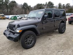 Salvage cars for sale at Mendon, MA auction: 2024 Jeep Wrangler Sport