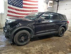 Salvage cars for sale at Lyman, ME auction: 2021 Ford Explorer Police Interceptor