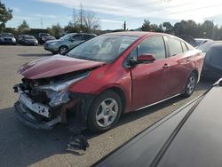 Salvage cars for sale at San Martin, CA auction: 2017 Toyota Prius