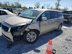 Salvage cars for sale at Riverview, FL auction: 2017 KIA Sedona LX