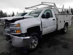 Salvage trucks for sale at Arlington, WA auction: 2016 Chevrolet Silverado C3500