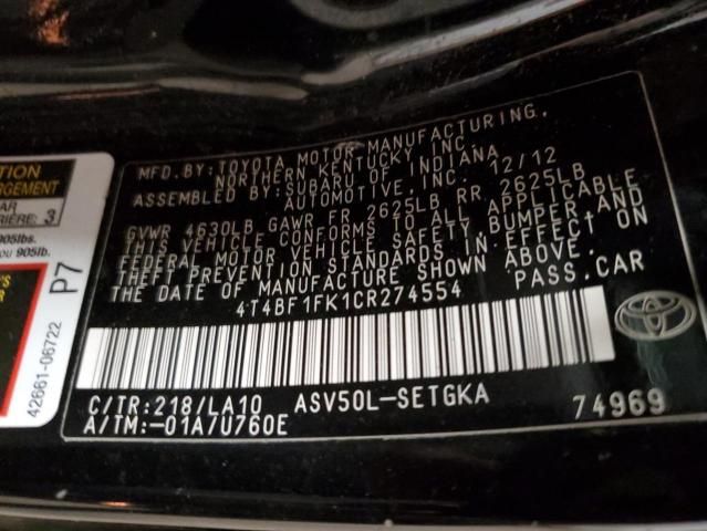 2012 Toyota Camry Base