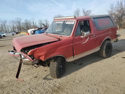 Salvage cars for sale at Baltimore, MD auction: 1989 Ford Bronco U100