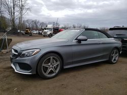 Salvage cars for sale at New Britain, CT auction: 2017 Mercedes-Benz C 300 4matic