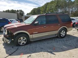 Salvage cars for sale at Seaford, DE auction: 2007 Ford Expedition Eddie Bauer