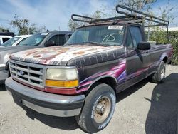 Salvage trucks for sale at West Palm Beach, FL auction: 1995 Ford F150