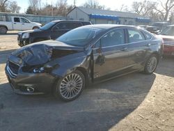 Salvage cars for sale at Wichita, KS auction: 2015 Ford Fusion Titanium