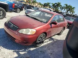 2003 Toyota Corolla CE en venta en Opa Locka, FL