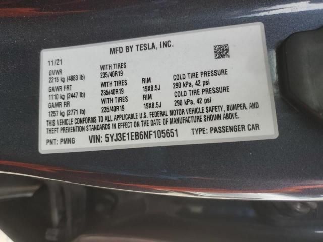 2022 Tesla Model 3