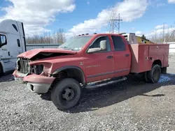 Salvage trucks for sale at Leroy, NY auction: 2006 Dodge RAM 3500 ST