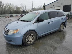 Salvage cars for sale at Savannah, GA auction: 2012 Honda Odyssey EXL