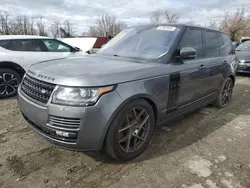 Land Rover salvage cars for sale: 2016 Land Rover Range Rover HSE