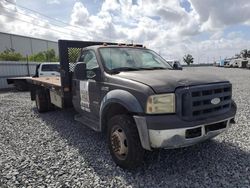 Salvage trucks for sale at Apopka, FL auction: 2007 Ford F550 Super Duty Flatbed Truck