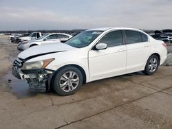 Salvage cars for sale at Grand Prairie, TX auction: 2012 Honda Accord SE