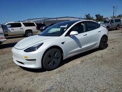 Salvage cars for sale at San Diego, CA auction: 2022 Tesla Model 3