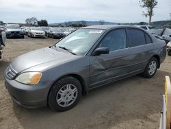 Salvage cars for sale at San Martin, CA auction: 2002 Honda Civic LX