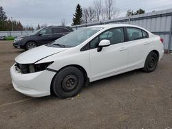 Salvage cars for sale at Bowmanville, ON auction: 2012 Honda Civic LX