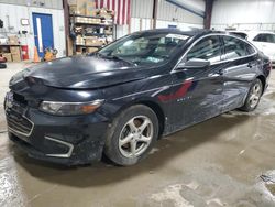 Salvage cars for sale at West Mifflin, PA auction: 2017 Chevrolet Malibu LS