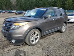 Salvage cars for sale at Graham, WA auction: 2015 Ford Explorer Limited