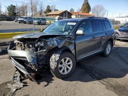 Salvage cars for sale at Denver, CO auction: 2012 Toyota Highlander Base