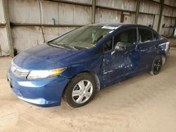 Carros salvage a la venta en subasta: 2012 Honda Civic DX